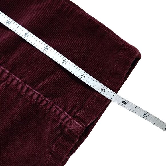 Arizona Jean Co Corduroy Skirt Burgundy Wine Button Front Y2K Juniors Size 5/27 - Picture 9 of 9